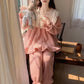 Ladies Coral Fleece Pyjamas  Autumn/Winter Thick Padded Warm Sweet Lace Suit Winter-Various Colours