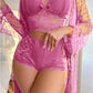 Womens Sexy Lingerie Robe Set - 3 Piece Women's Lingerie Lace Floral Robe with Bra and Panty Set Babydoll Sheer Nightgown-Various Colours