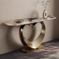 Console Table With Sintered Stone Top Stainless Steel Heart Shaped Home Decor
