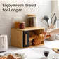 MHome Wooden Bread Box for Kitchen – Keeps Bread Fresh for Longer – Space Saving Design – Black or White Options