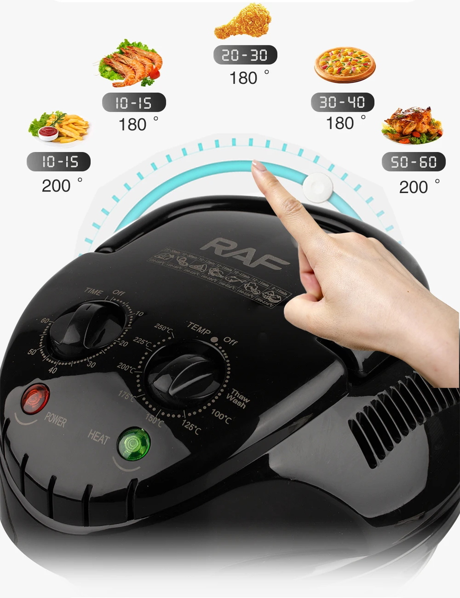 RAF Multi-Cooker Glass Air Fryer Electric Convection Halogen Oven R.5406 – 12L Capacity, 3500W Power