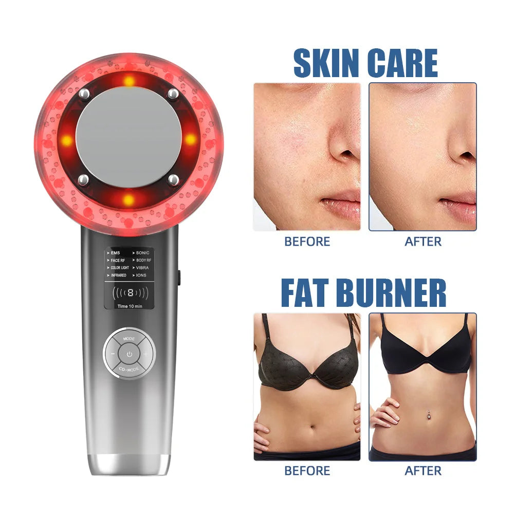 Body Slimming 8-IN-1 Machine ,Anti-Cellulite Fat Burner Skin Lift Tighten Massager - Available In Black or White