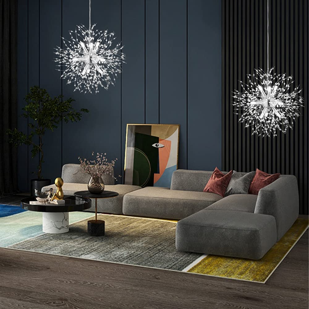 Crystal Fireworks Pendant Lamp Chrome
