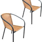 MFurn Lila Rattan Styled Outdoor Stacking Chair 2pc Set - Various Colours
