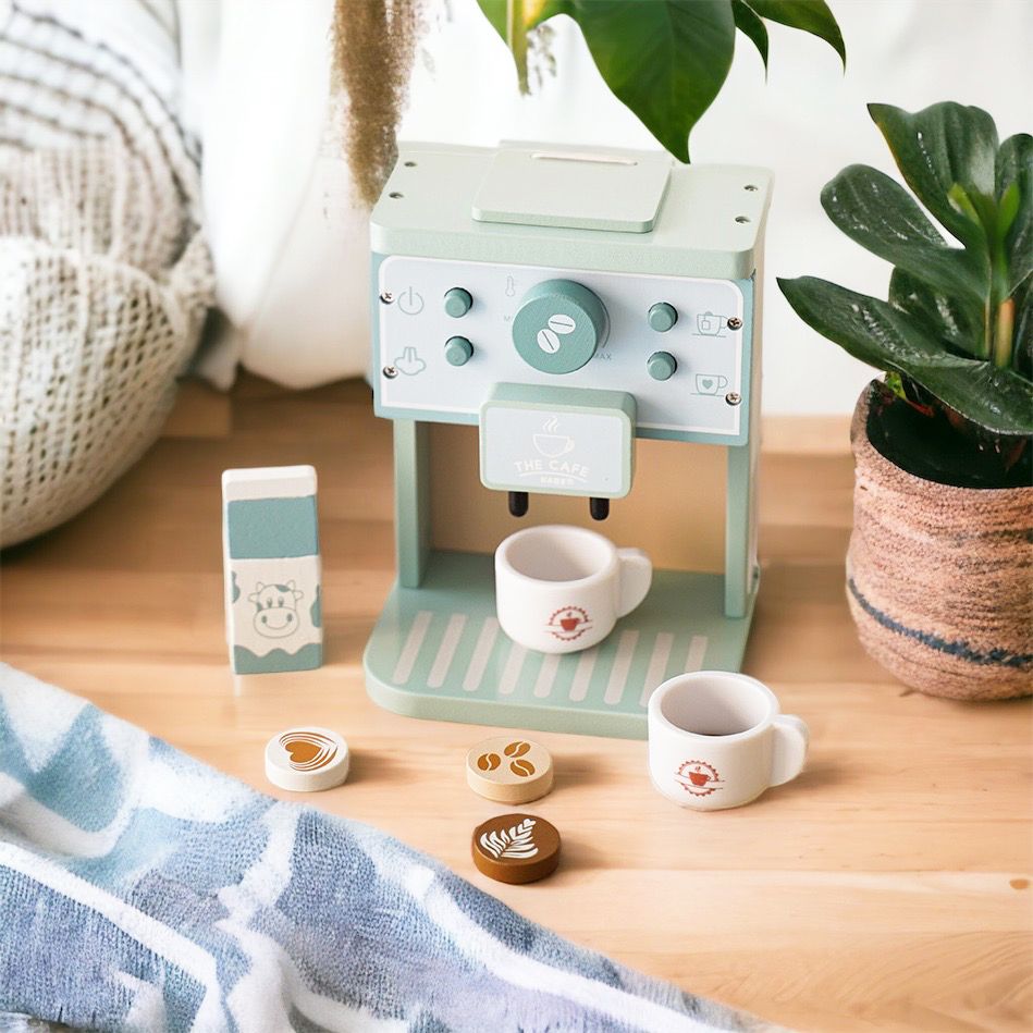 KABI wooden coffee maker Kitchen pretend play toy