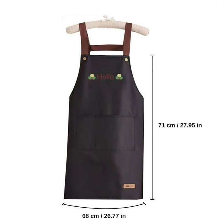 Kitchen Apron Sleeveless Waterproof Hand-wiping Cooking Baking Home Chef Aprons With Pockets Waiter Pinafore Logo Design Custom
