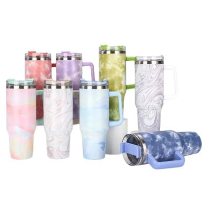 M-Home 1200ml Stainless Steel Thermal Bottle Cup with Handle, Lid & Reusable Straw – Leakproof, Double-Wall Insulated, Dishwasher Safe, Hot &amp; Cold Drink Travel Tumbler