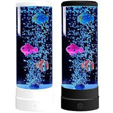 MHome Fish Aquarium Lava Lamp,Multi-Color Jelly Fish Tank Bubbles Lamp