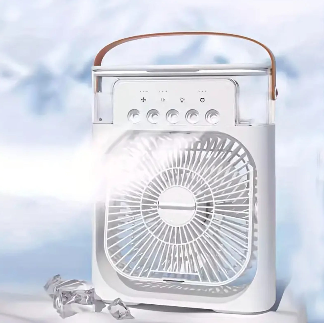 MTech Portable Air Cooler 4-In-1 Mini Mobile Conditioner Fan, Cooling Fan and Humidifier, 7 Colors LED Night Lights 3 Speeds Personal Evaporative Coolers, Conditioning Home Office - Various Options 2pc