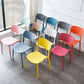 MFurn Contemporary Scandinavian Macaron Square Plastic Stackable Dining Chair Backrest For Dining Room-Various Colours