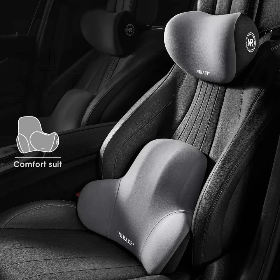 Car Memory Foam Pillow Headrest Neck Pillow Cervical Lumbar Support Back Pad Back Pillow Auto Interior Access Headrest Cushion