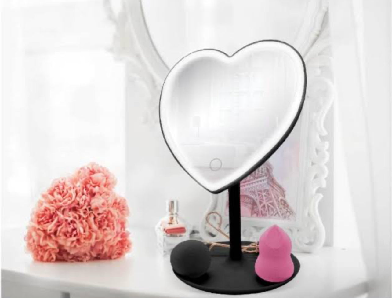 Pink Heart Vanity Mirror Essential Beauty