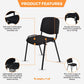 MFurn Stackable Steel Frame Chairs for Meeting Room and Reception