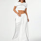 Women's Casual Streetwear T-Shirt And Wide Leg Pants 2pc Set- Various Colours
