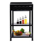 MHome Boko 4-Burner Gas Stove with Storage Shelves – Stainless Steel & Portable