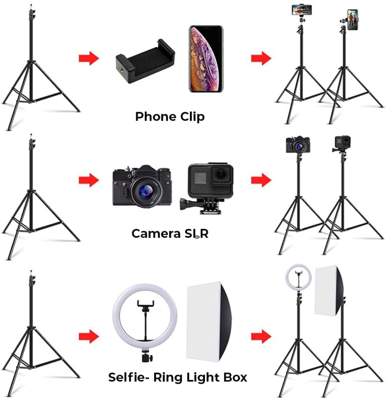 Ring Light Stand 2.1m - Universal Can Be Used For Many Options