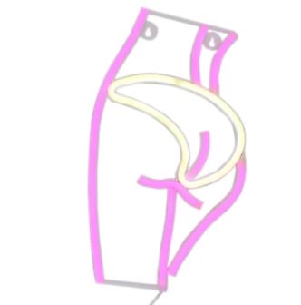 Lady’s LED Neon Silhouette Sign (Behind)