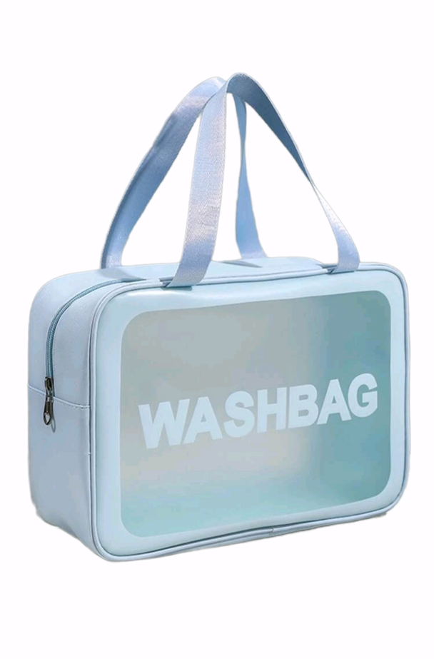 Toiletry Bag Frosted 3pc With Handle - Various Colours
