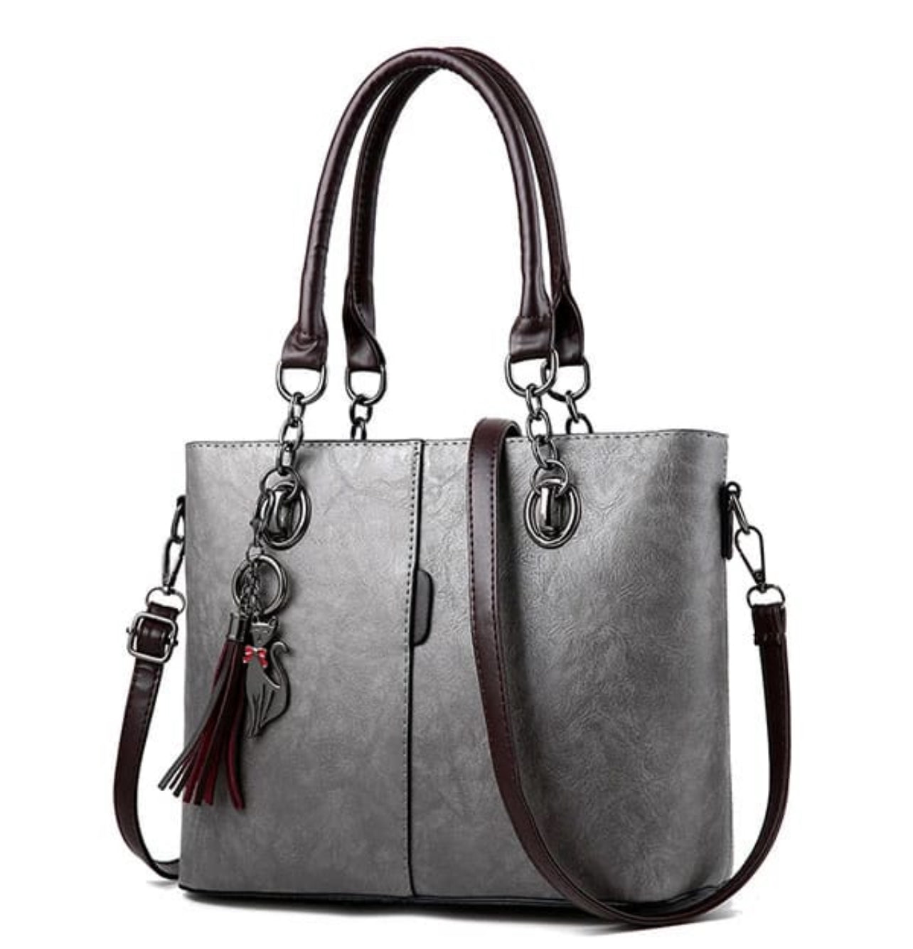 Ladies Designer Luxury Leather Handbags with Solid Shoulder Strap
