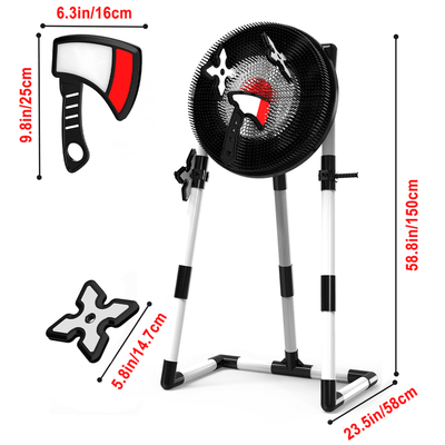 Axe Throwing Target Game Set for Backyard, Includes 3 Axes & 3 Darts