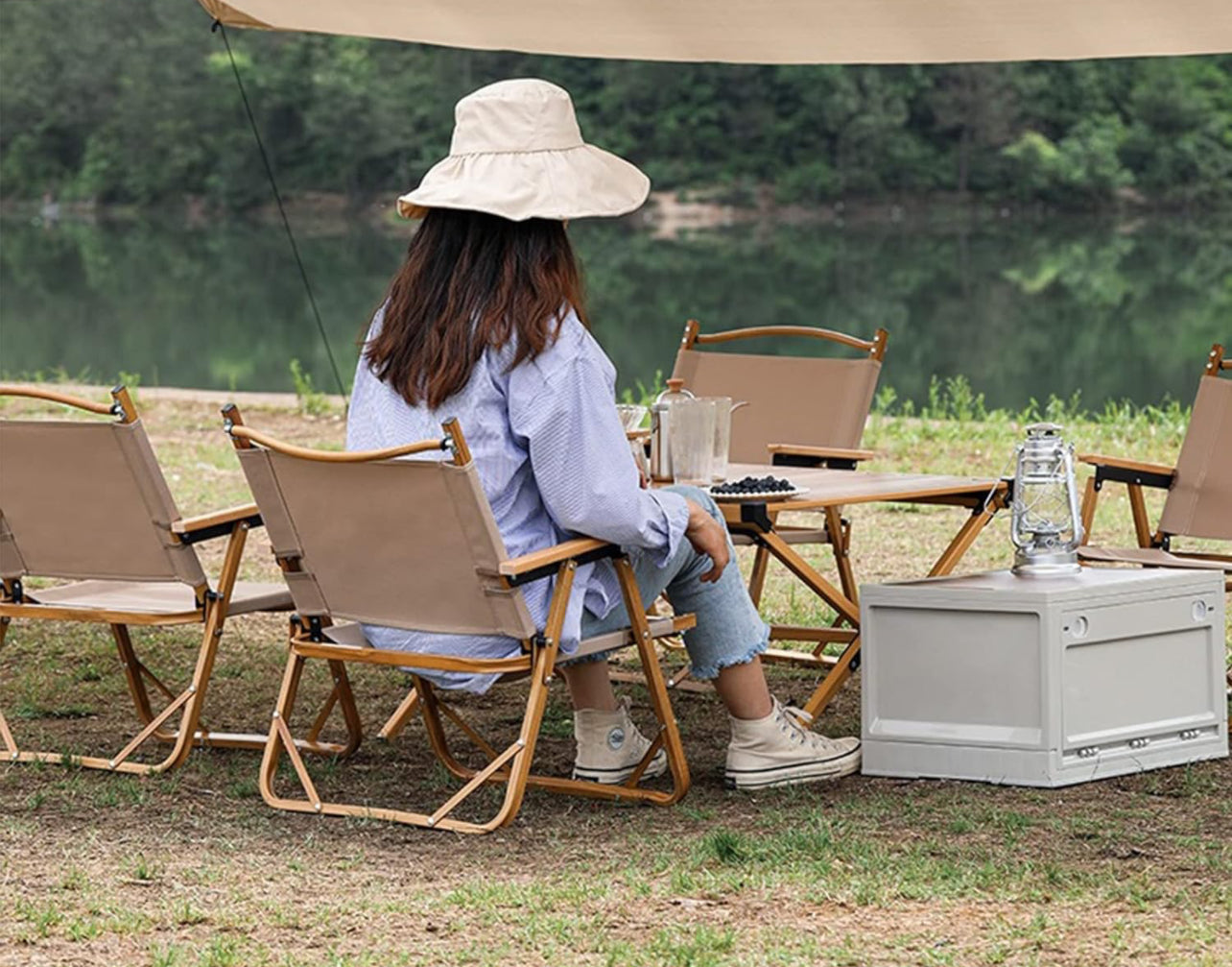 Small Folding Chair, Camping Outdoor Foldable Chair Lightweight  - Steel Frame.