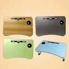 MHome  Multipurpose Foldable Laptop Table with Cup Holder | Mac Holder | Table Holder Study Table- Available in Black or Brown