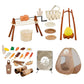 Pretend Play Camping Set Kids Outdoor Campfire Toy Camping Gear Toys for Children Picnic Utensils Toy Set Realistic Campfire Toy for Kids Outdoor Play Camping Toys Kids Camping Toy Set Pretend Play