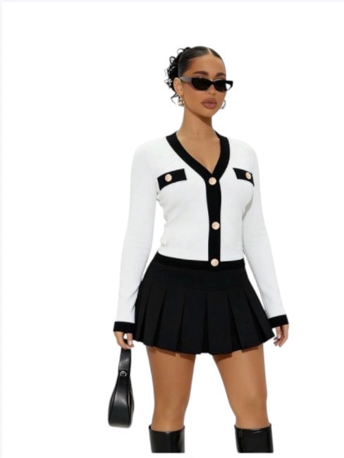Ladies V-Neck Cardigan-Various Colours
