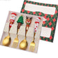 MHome Christmas Theme Cutlery Set 4pc in Gold or Silver Options