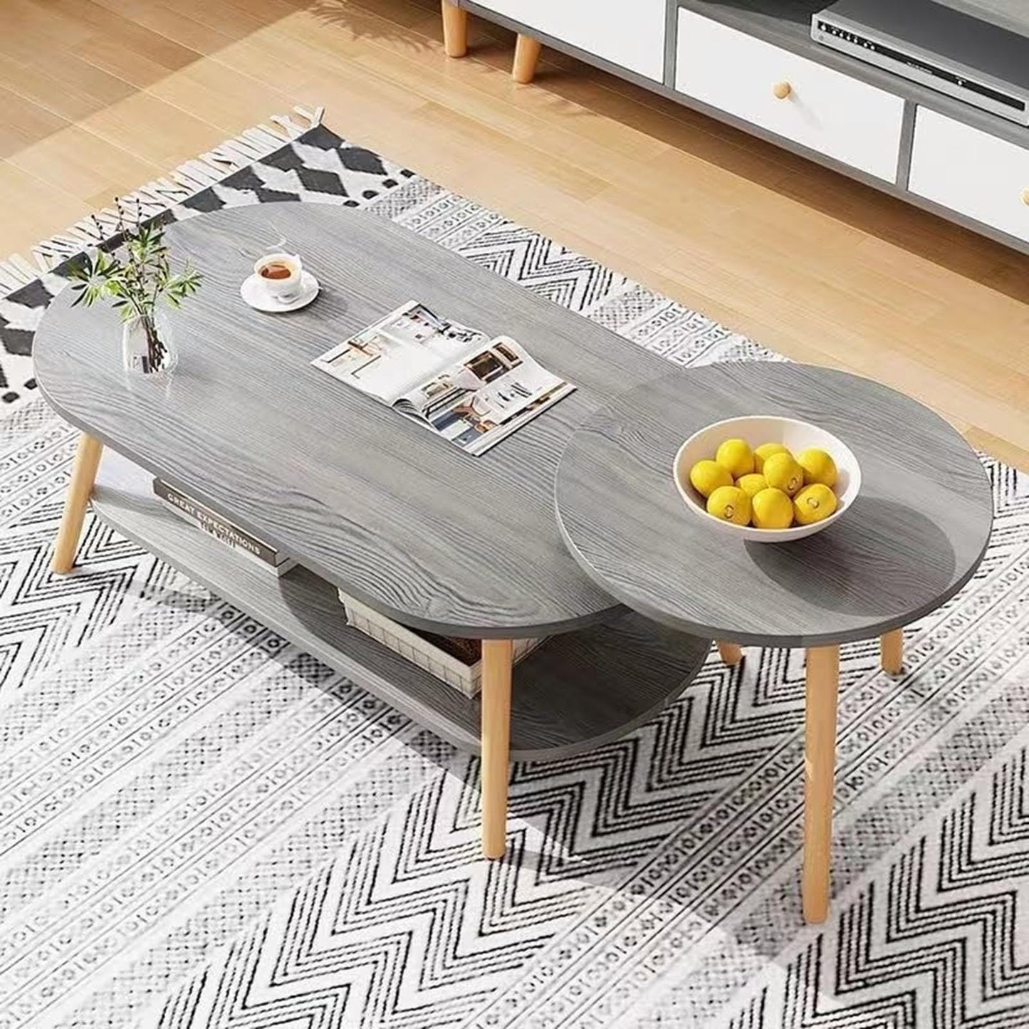 MFURN Coffee Table Modern Living Room coffe table Nesting coffee tables for living room Set of 2-Various Colours