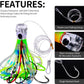 Trolling Lure 6.5 Inch Bait with 6 Pocket Storage Bag Squid Skirted Deep Sea Fishing Lure Kit for Saltwater Outdoor Fishing