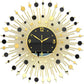 Classic Sun Burst Metal Wall Clock Living Room Decoration Silent Battery Operated Clock,60 x 60 cm