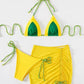 Ladies 3Pcs/Set Women Swimsuit Set Bra Panties Skirt Set Soft Slim Fit High Waist Quick Dry Bathing Suit Various Colours