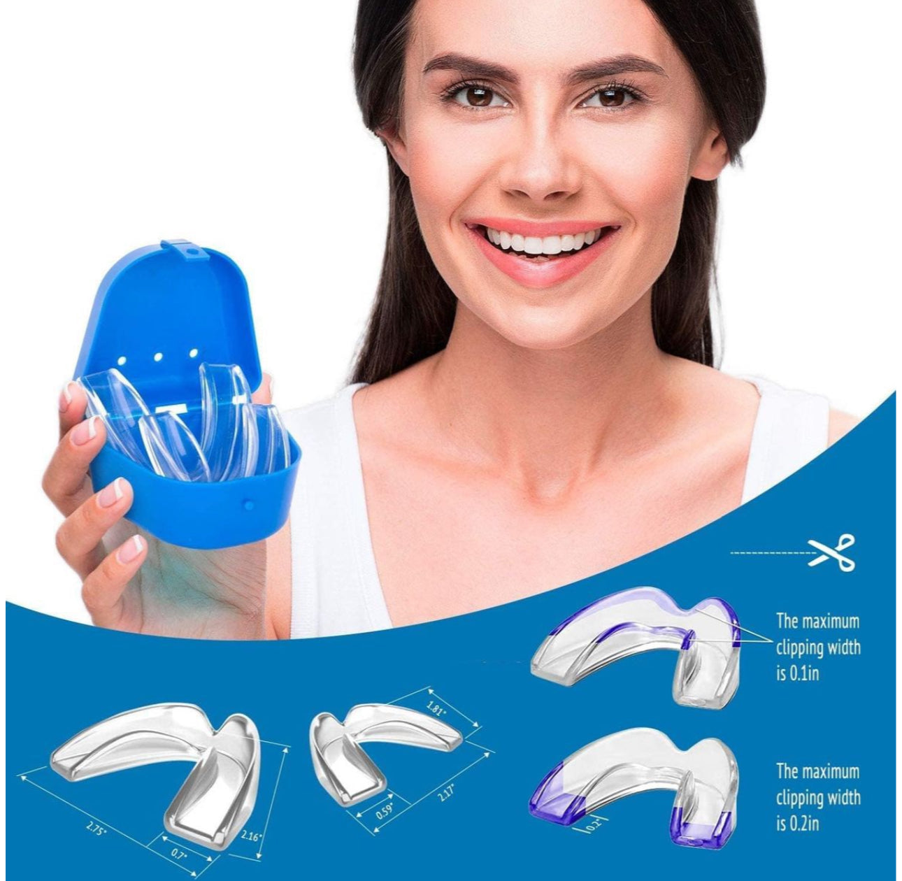 Dental Guard for Clenching Teeth at Night – 4pc Night Guard for Teeth Grinding & Anti-Snoring