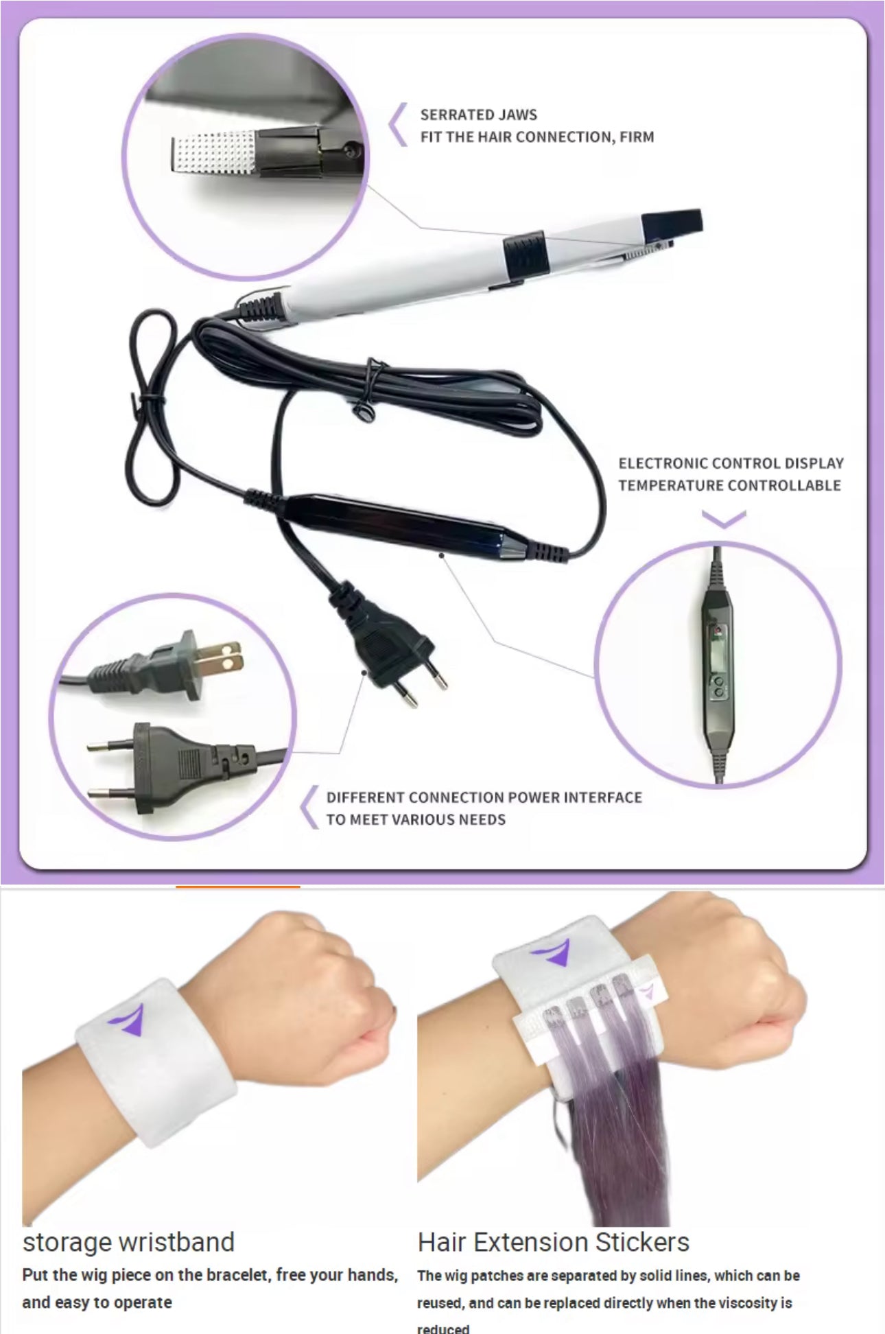 Professional Hair Extension Tool With UV Light For Hair Glueing Salon Use - PreOrder Sales Available