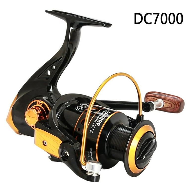 Black Full Metal Wire Cup Fishing Reel Spinning Wheel Gear DC-7000