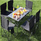 MHome Foldable Outdoor Table & 6 Chairs – Portable Camping, Picnic & Backyard Set