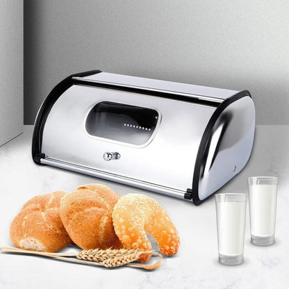 Stainless Steel Window Bread Bin