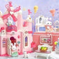 Generic Bunny Big Castle Villa Dessert House Living Room Bedroom Bunk Bed Girls Playing House Children's Toys Doll House for Kids