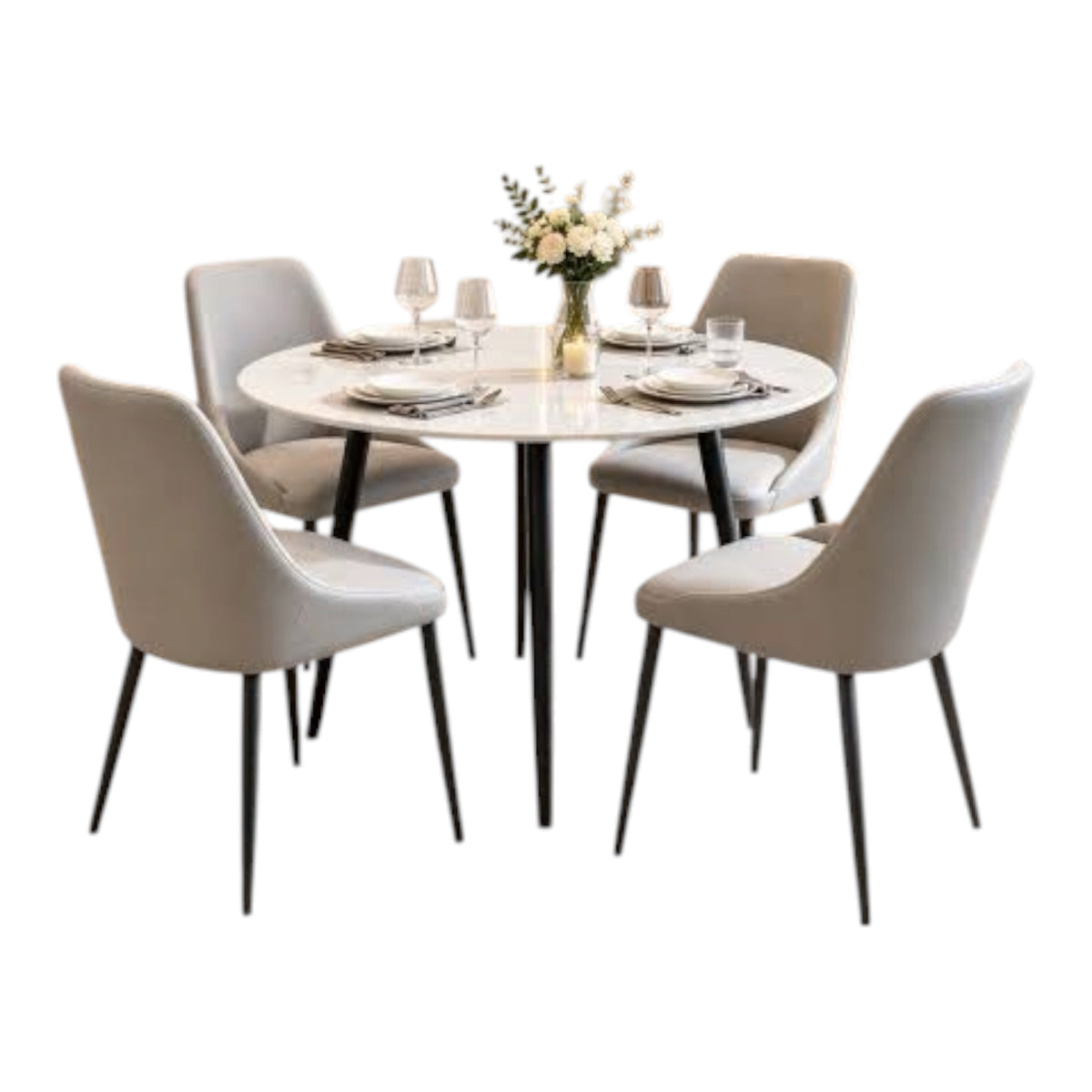 MFURN Nordic Style 5pc Dining Set