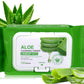 ALOE Soft Cotton Wet Wipes Facial Cleansing Towel, Mild, Moisturizing, Emollient, Non-woven Makeup Cotton Pads Lint Free Face Eye Lip Nail Polish Remover Cosmetic Pads, 30pc/bag