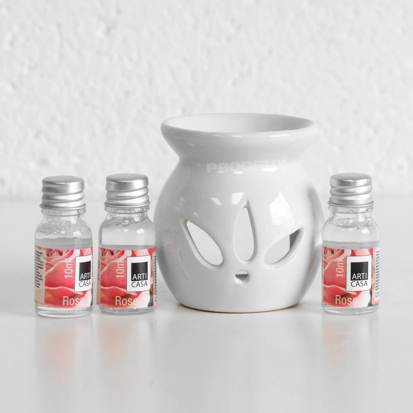 Oil Burner Fragrance Scented Gift Set 10ml White Tea Light Candle Holder Decor