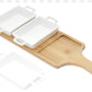 Ceramic Snack Set With Wooden Tray 3pc