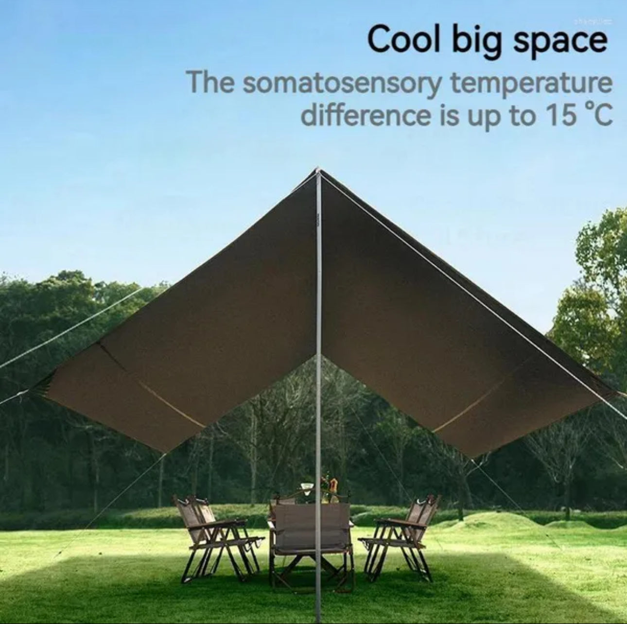 MHome 5x3M Outdoor Camping Shade Tent – Waterproof UV-Protection Canopy Shelter