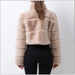 Ladies Faux Fur Cropped Jacket-Various Colours