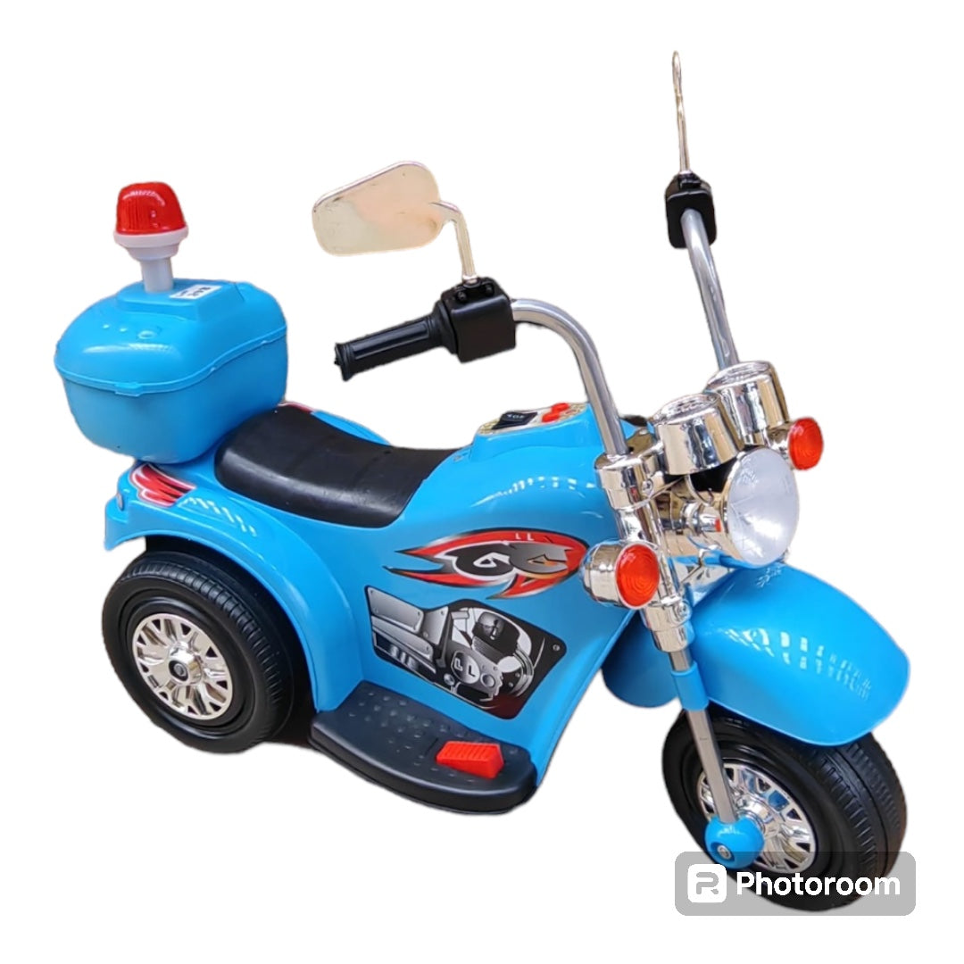 Kids Ride On Electric Police Motorcycle - Red/Blue