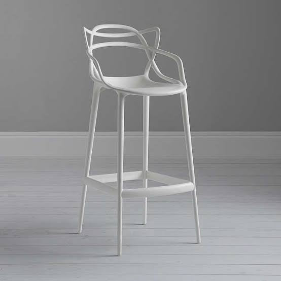 MFurn Modern Designer Bar Stool - Sleek Polypropylene Frame - Contemporary Bar Seating