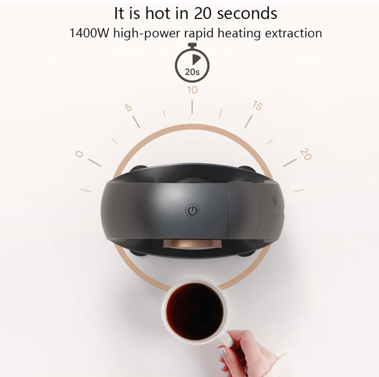 Portable Automatic Coffee/Tea Machine, Mini Q Electric Coffee-Tea Maker