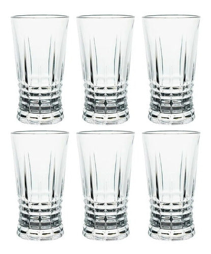 MHome 7pc Crystal Water Jug Set – Glass Pitcher with 6 Tumblers