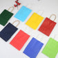 Kraft Paper Bag with Handles Solid Color Gift Packing Bags for Store Clothes Wedding Christmas Supplies Handbags Kit - 12pc